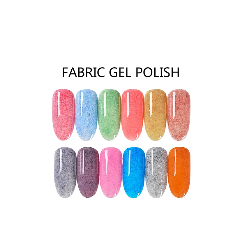 
Fabric FUR nail art gel polish set bulk 