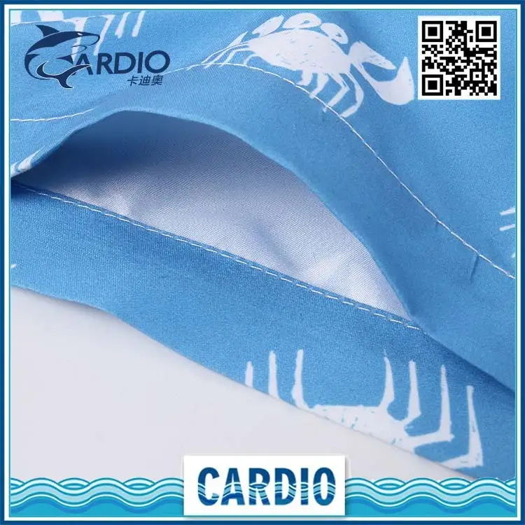 
52% polyester 45% cotton 3% spandex crab print toddler boys kids shorts pool boy shorts 