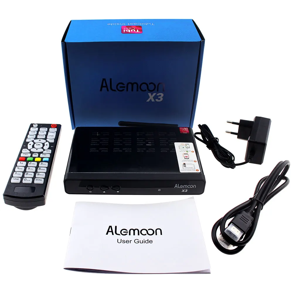Alemoon X3 DVB-T2 H.265 HEVC приемника IPTV поддержка tubicast Встроенный Wi-Fi