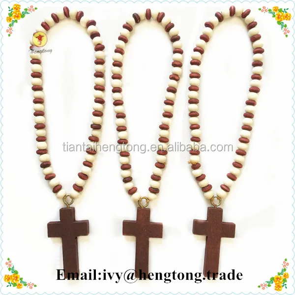 Custom handmade wood beads rosary bracelets with wood cross, religious perfume scent car hanging pendant, catholic rosary
