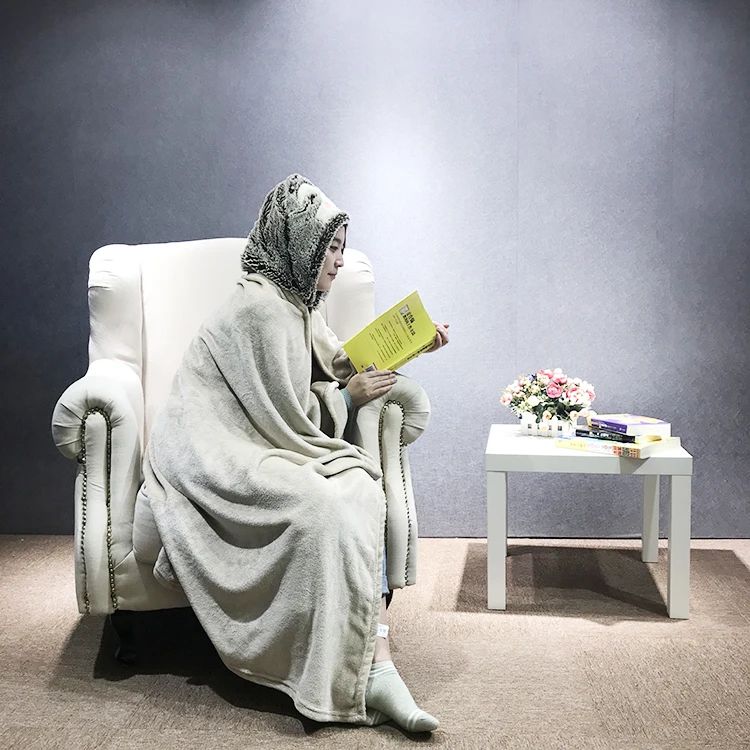 Flannel fleece animal, hooded blanket Kigurumi for kids adults/