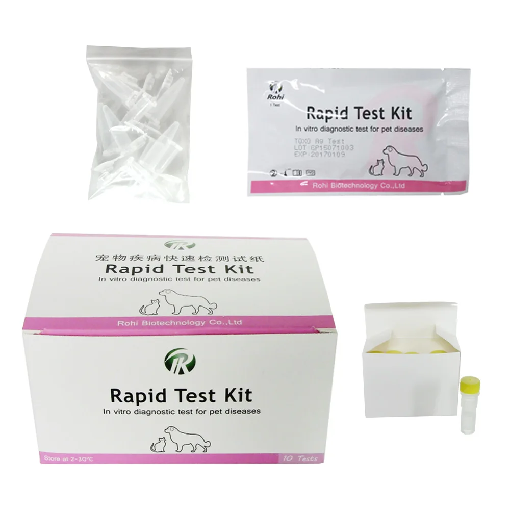 
One step Fiv/Combined Feline FIV+FeLV veterinary rapid test kit /Felv test kit with high degree of accuracy 