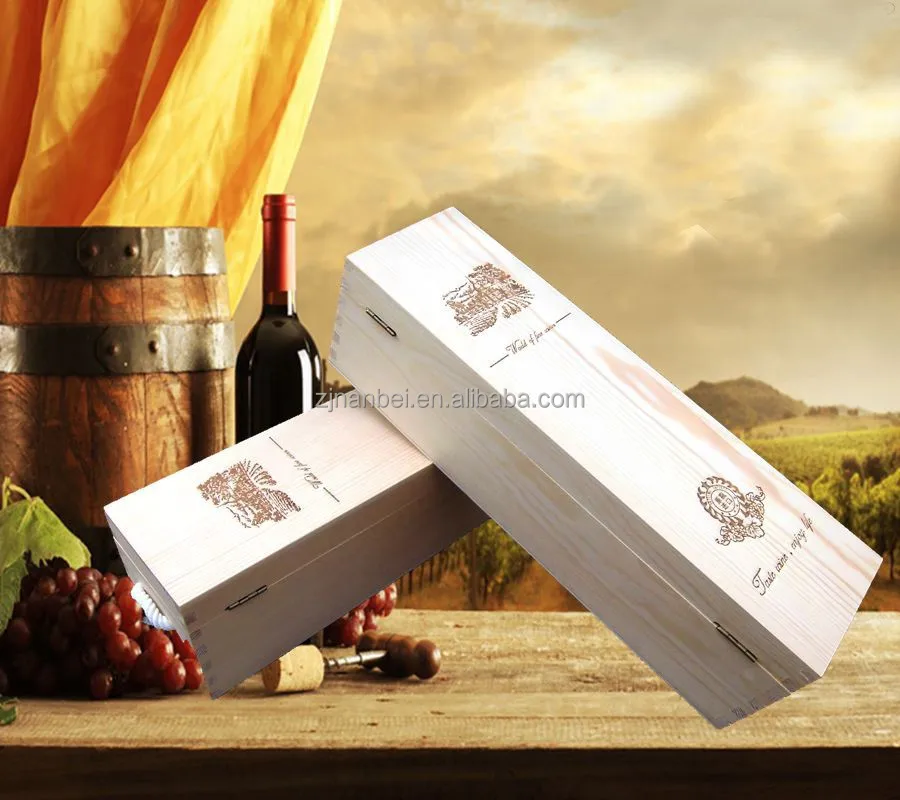 2024 Rigid color simple packing wine box with lock magnum wine box packaging