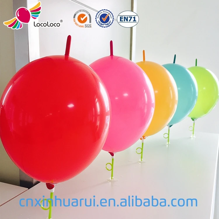 EN71 CE Balloon factory wholesale biodegradable colorful round link balloons