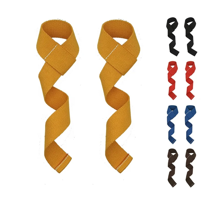 Gym fitness training weight lifting nylon adjustable non-slip wrist straps with good price