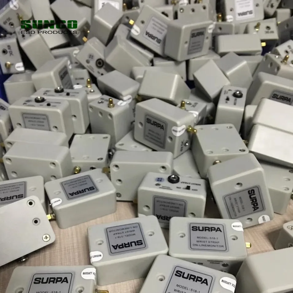 Antistatic wrist strap checker for one and for two available