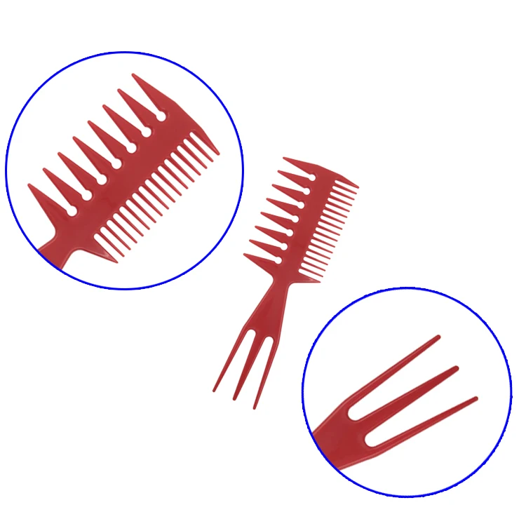 Fish or Y Shape 3 In 1 Plastic Hairdressing Stylist Combs