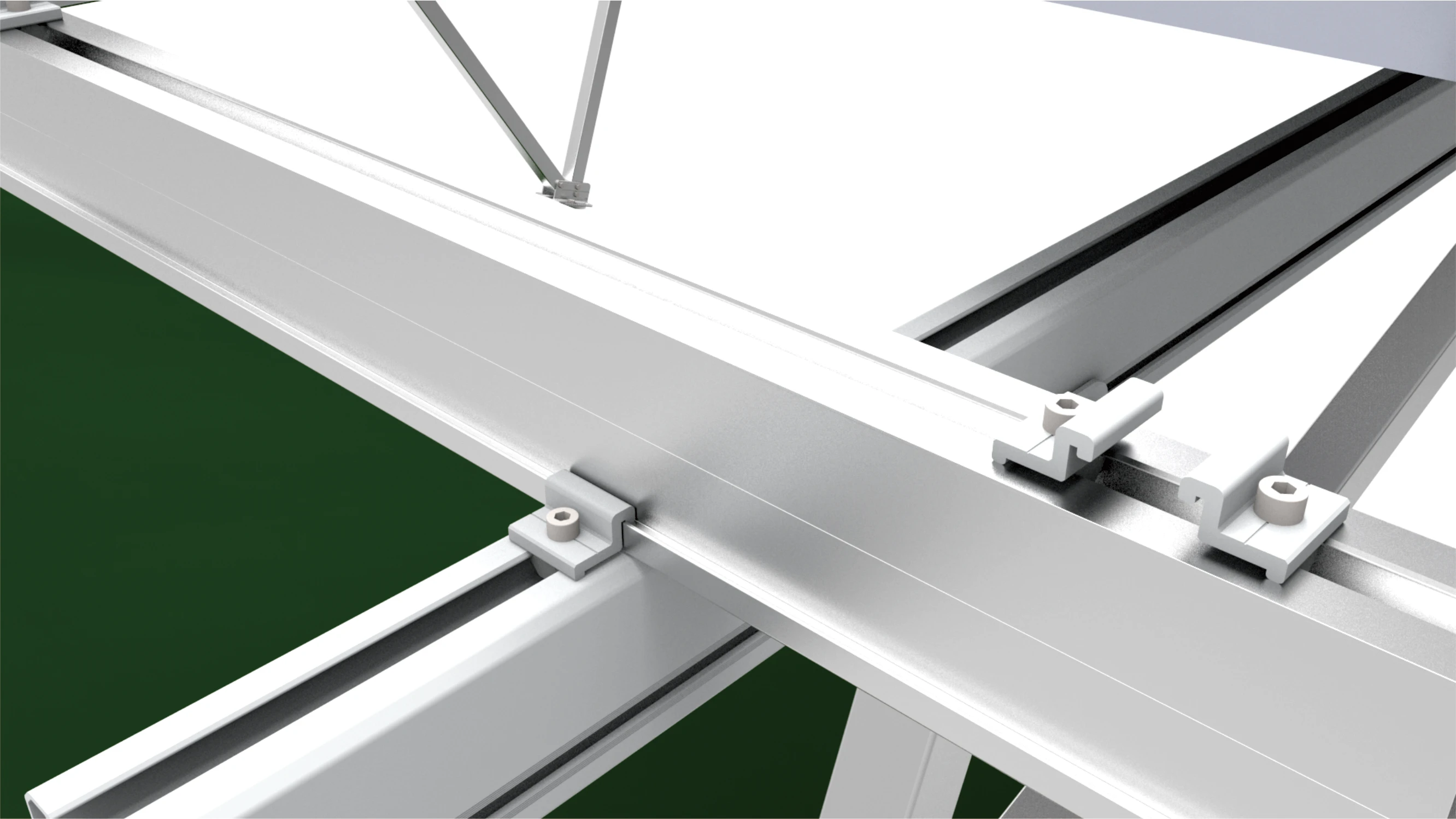 High quality aluminum alloy W type Solar Panel Mounting Structure with ground screw for solar power system station