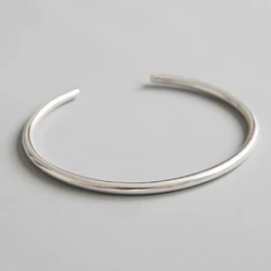 Factory Price 100% 925 Sterling Silver Bangle Fashion Minimalism Open Bangle Bracelets Fine Jewelry for Female