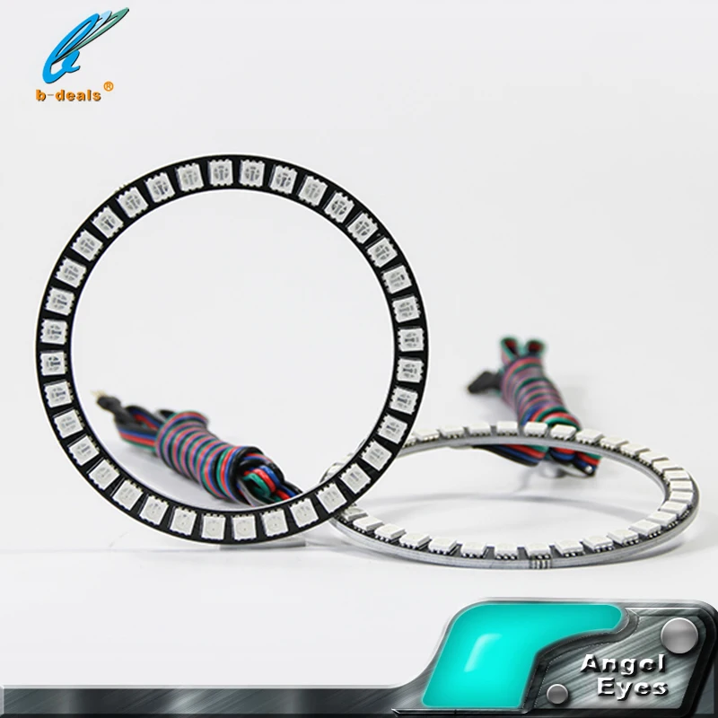 Fog light 80mm 90mm led rgb angel eyes halo rings for led fog lamp headlight