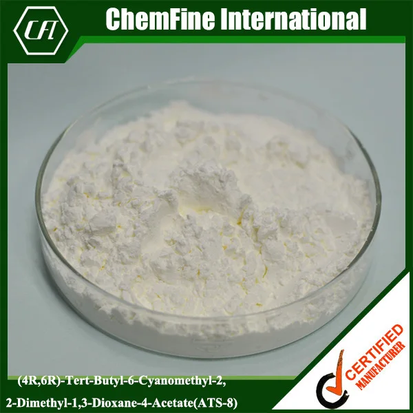 
 125971-94-0( 4r, 6r)- трет- бутил- 6- cyanomethyl- 2,2- диметил- 1,3- диоксан- 4- ацетат( овд- 8)  
