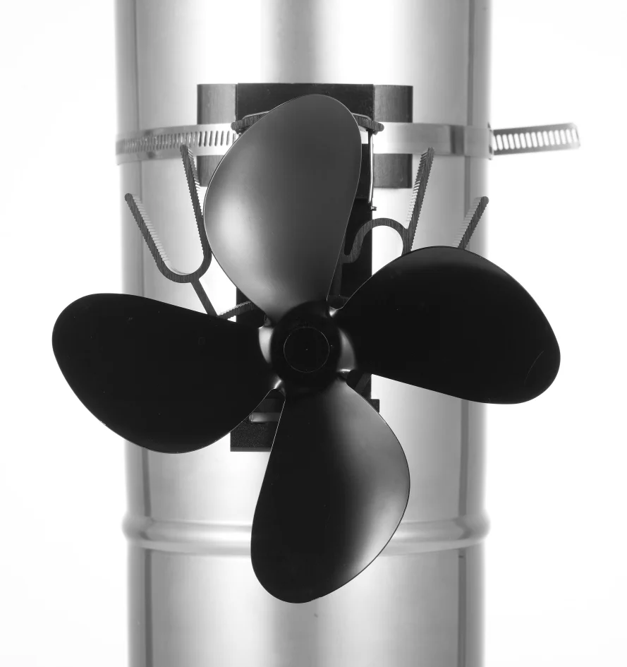 Indoor Home Heater Magnetic Flue Stove Fan Heat Powered 4 Blades Ecofan Wood Fireplace Sets Accessories