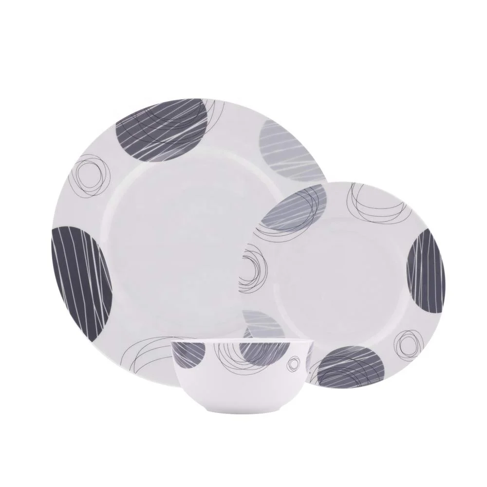 Изготовленный на заказ Новый набор меламиновой пластиковой посуды 3