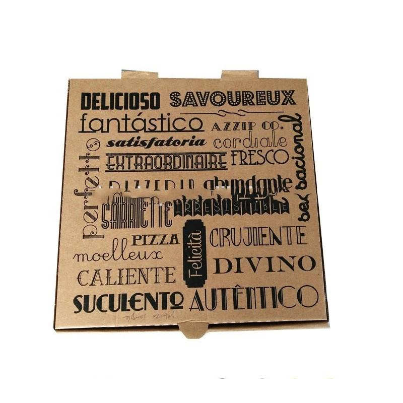 
Factory Wholesale Take Out Corrugated Kraft Cheap Pizza Box 