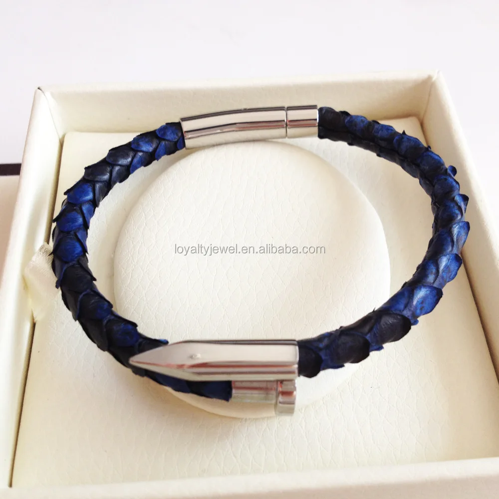 High Quality Luxury Python Skin Bracelet Snake Skin Bracelet