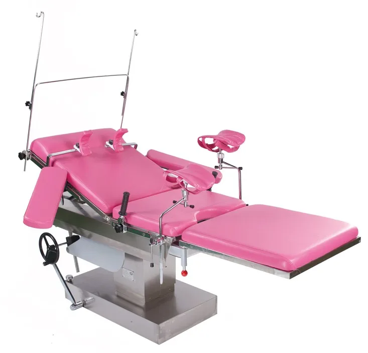 Hospital Delivery Manual Gynecological Parturition Table With Accessories Operation Delivery Bed