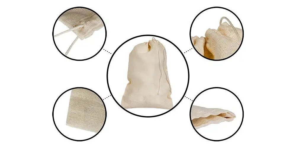 Linen Drawstring Canvas Cotton Sack Burlap Bag Rice Gift Drawstring Bundle Custom