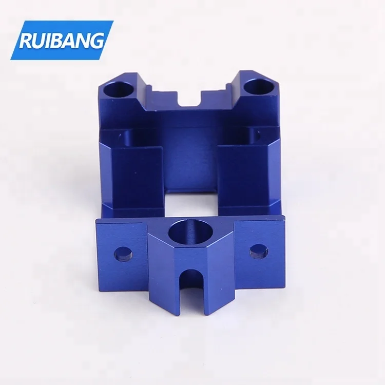 Custom precesion aluminum medical accessories with blue anodize