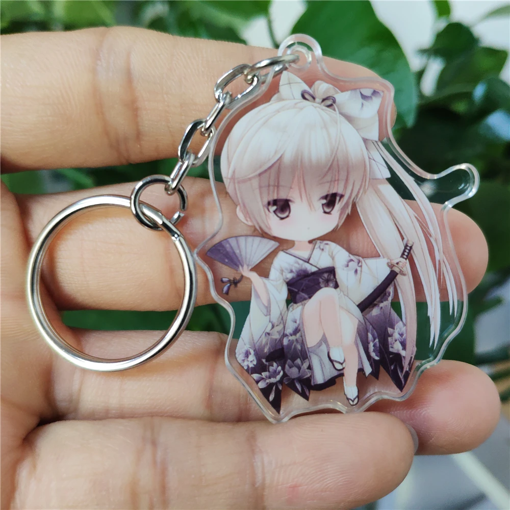 Free Sample Two Sides Print Custom Anime Acrylic Keychain Wholesale Character Keychain Keyring Standee Multifunction Keychain