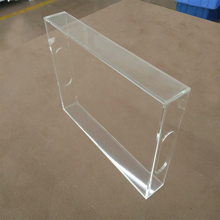 Пищевой акриловый поднос для сервировки пищи Lucite с ручкой