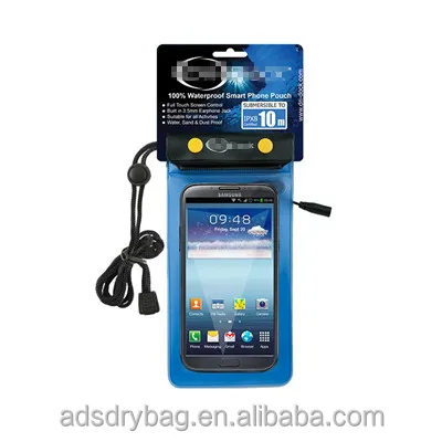 Бестселлер, водонепроницаемый чехол для сотового телефона с аудиокабелем до 5,7 дюймов, с застежкой-молнией IPX8 и логотипом на заказ, для плавания и ныряния, из ПВХ, 30 м