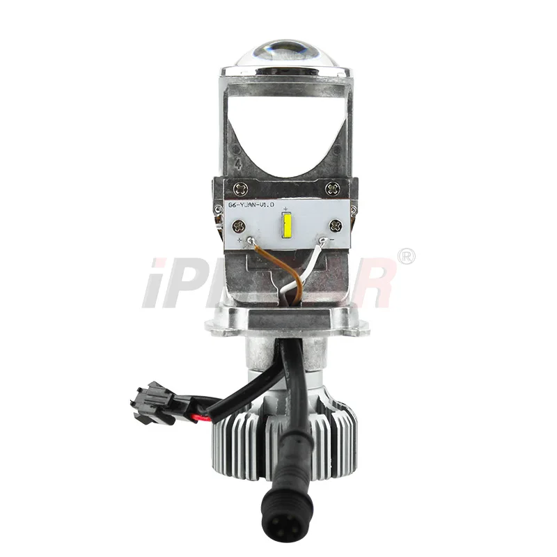 iPHCAR H4 9003 LED Mini Bi-LED Projector 1.5 inch Headlight Lens 60W 5500K Headlamp Retrofit DIY Car Styling High Low Lights