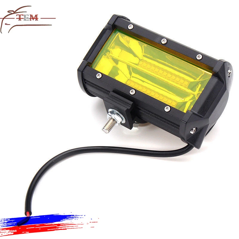Spot led light for motorcycle 72w blue red yellow white color headlight for motorcycle