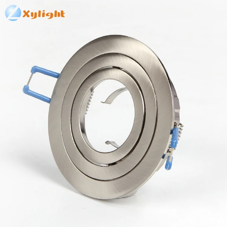 
Recessed white satin nickel chrome cob dimmable light fixtures gu10 mr16 cob led aluminium square downlight parts 