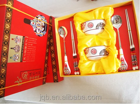 Chinese Style facial painting cutlery set of Spoon & fork