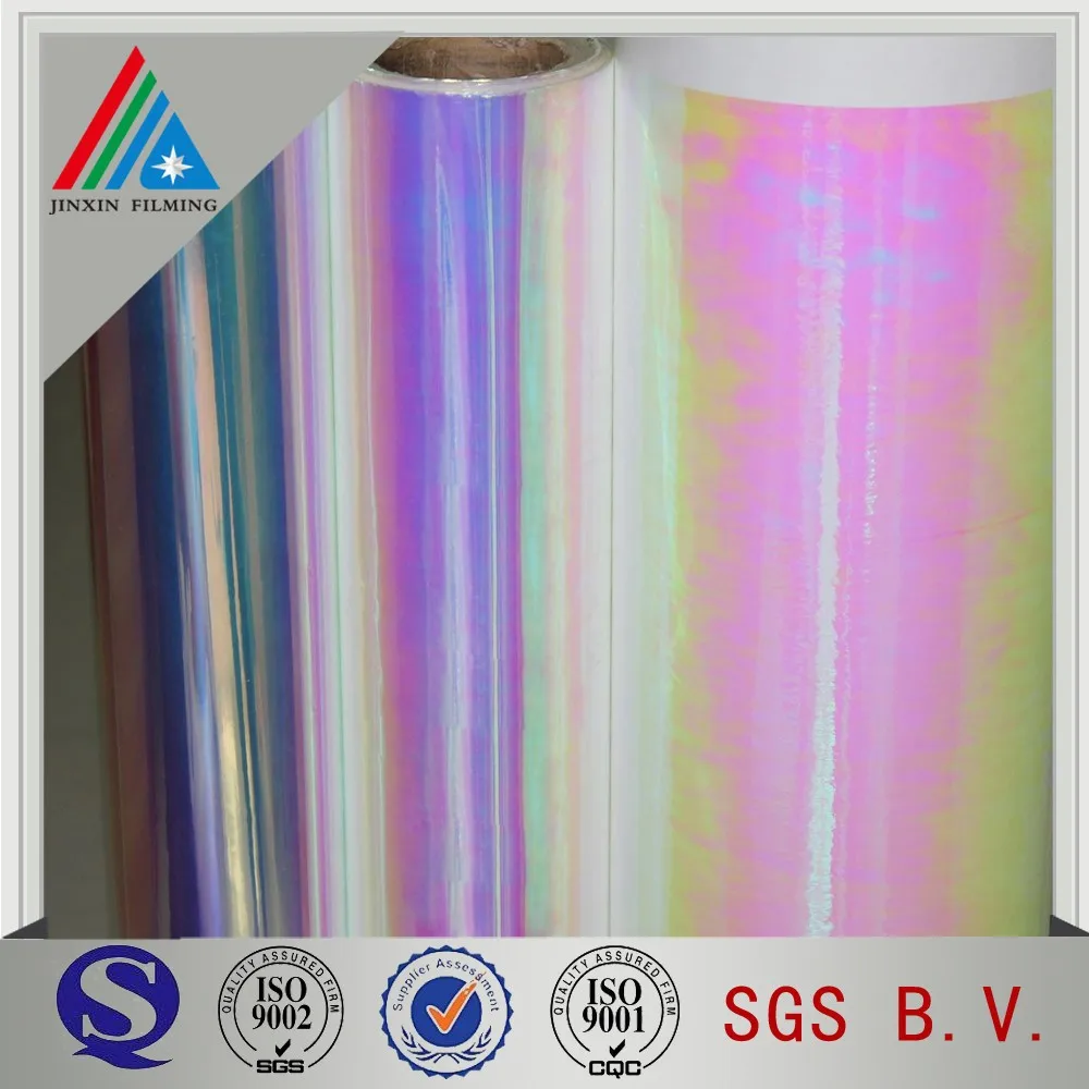 pet film rolls/ pet rainbow film iridescent film magical film/rainbow pet film
