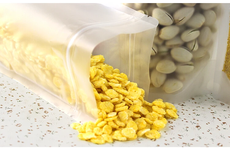 Frosted Clear Plastic Zip Lock Packing Bag Stand Up Pouch Resealable Doypack Zipper Food Coffee Storage Packaging Bag