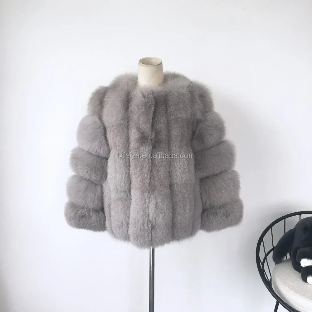 Short Style Whole Skin Lady Winter Fur Coat Fox Cheap Fur Coats