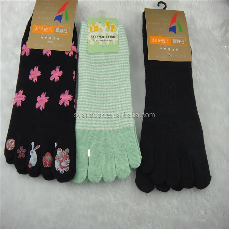 Newly Design 5 Toes split toe socks factory socks with separate toes