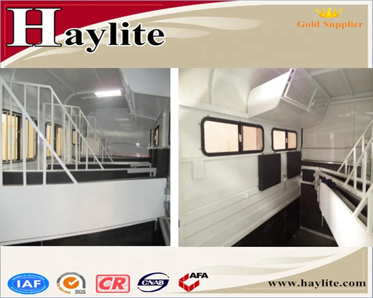 Australia standard Chinese imported gooseneck horse floats trailer with living area