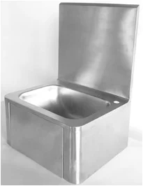 stainless steel knee operate hand free wash hand basin