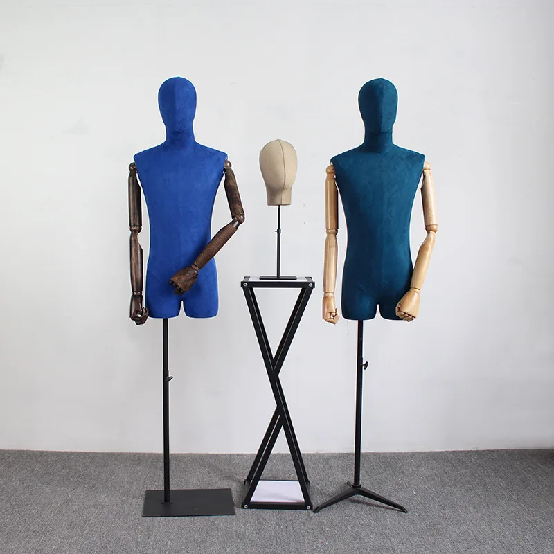 Half body male business suit mannequin dummy vintage mannequin torso fabric dress form men mannequin