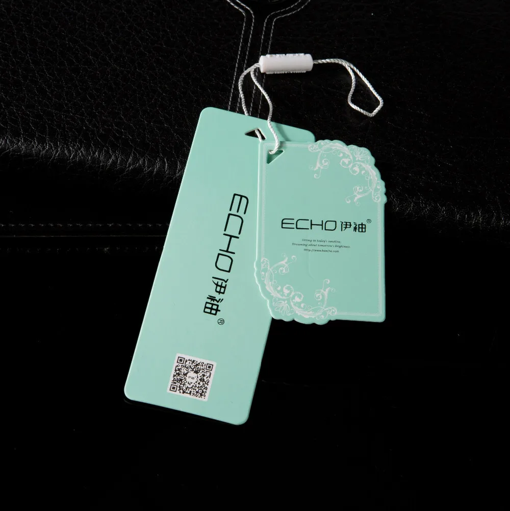 Factory price luxury fashional recycled clothing hang tag with string