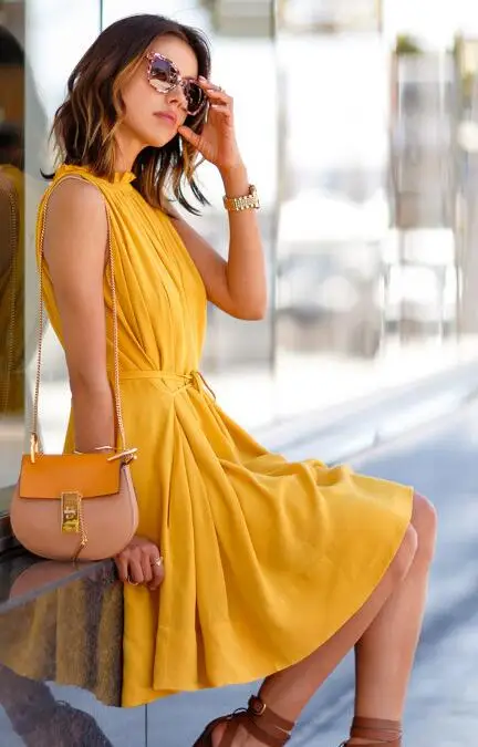 cz39302a New style comfortable summer dress for fat woman solid color pleated skirt woman dress summer 2023