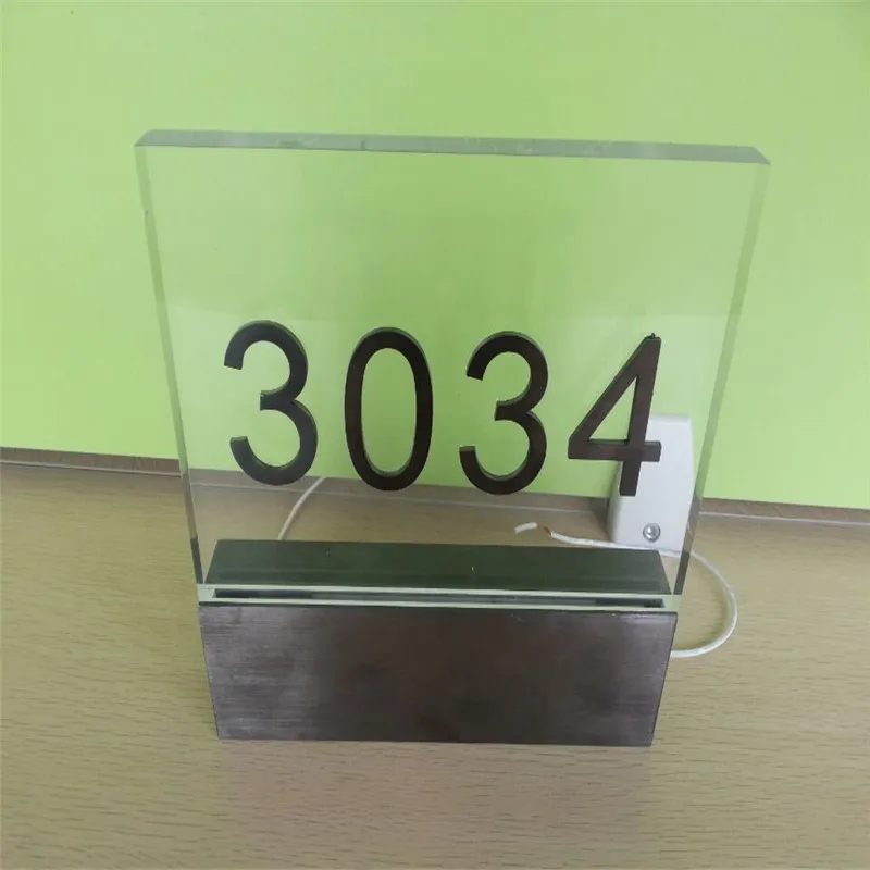 factory custom made led house floor room number signs for hotel