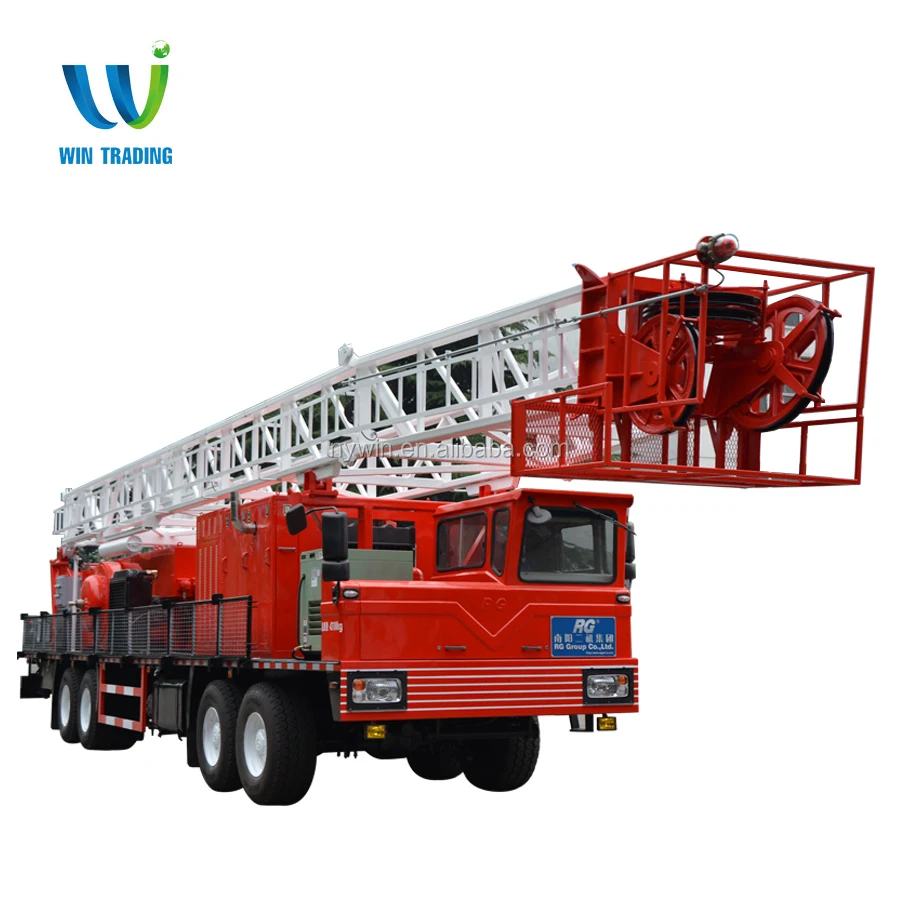 
RG API Standard Oil Field Oil and Gas Well Bore Hole Truck Mounted Mobile 350hp XJ60 Drilling and Workover rig 