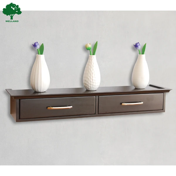 
 Настенная полка с выдвижным ящиком, плавающая полка с 2 ящиками  