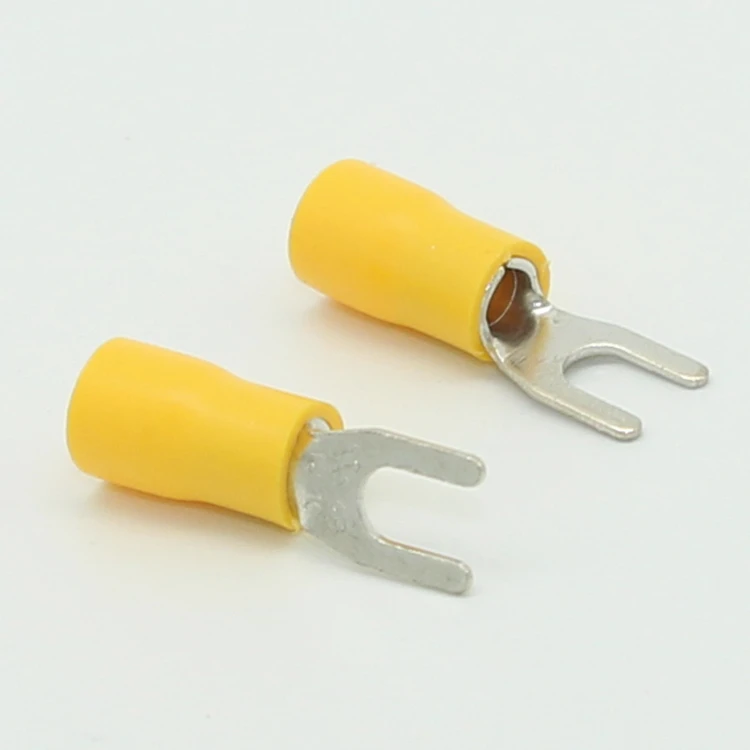 made in china SV1.25-3 brass spade electric cable terminal connector