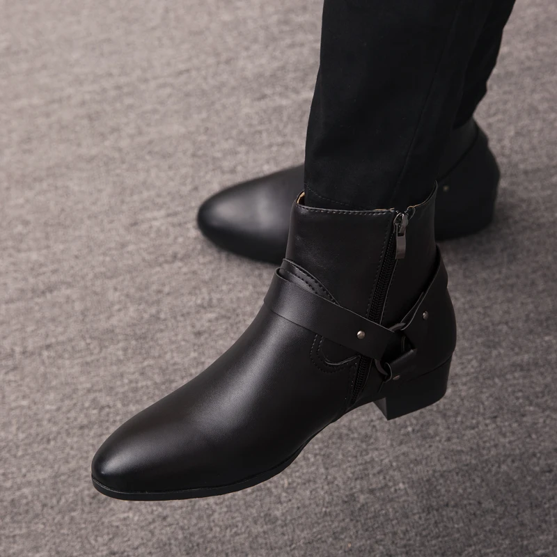 
wholesale leather boots for men casual ,custom leather dress boots shoes men 
