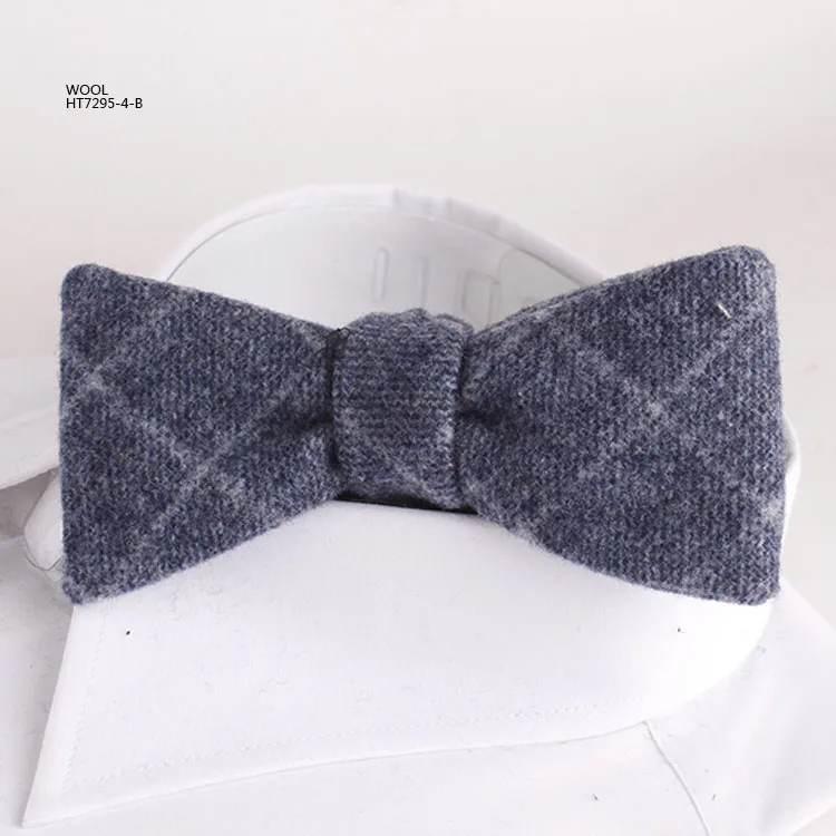 Модный мужской цветной галстук-бабочка из шерсти в стиле