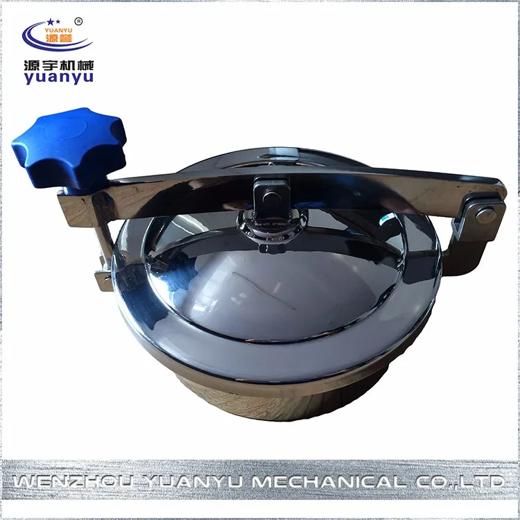 Sanitary stainless steel pressure type manhole cover/manway door for dairy industry