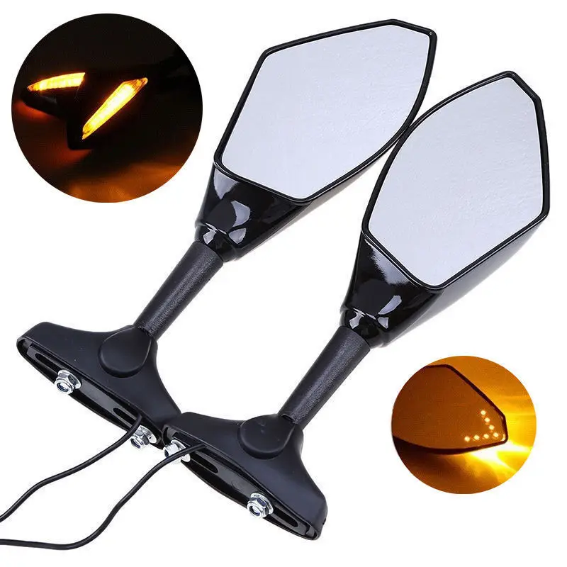 Motorcycle Mirror W/ Led Turn Signal