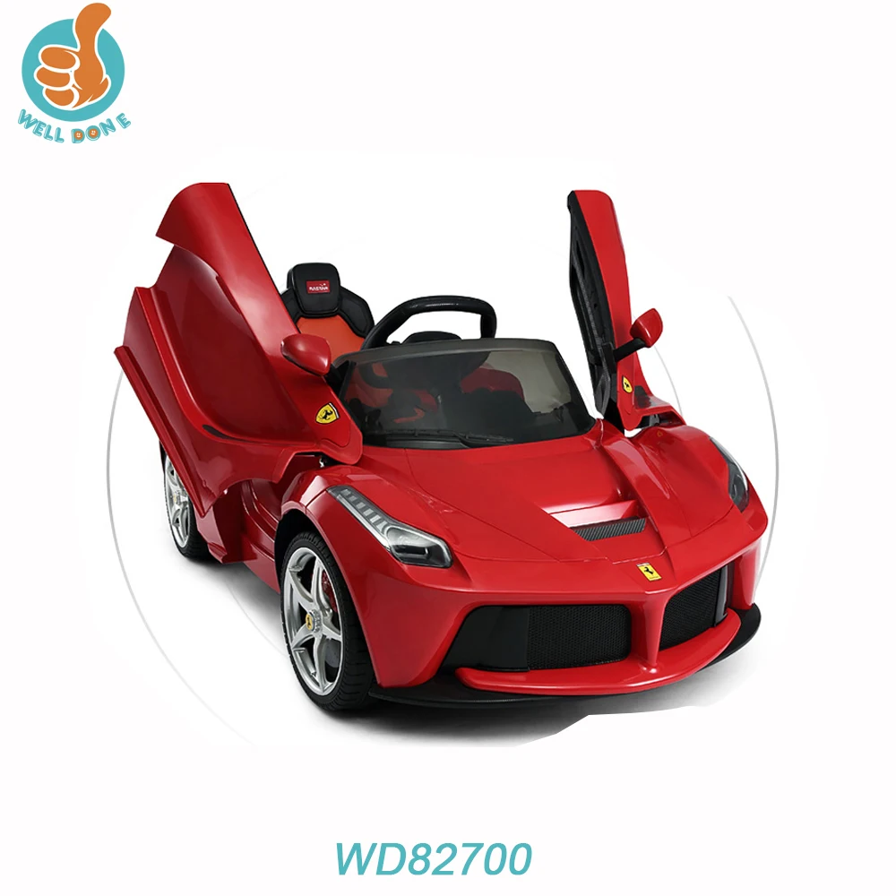 Fashion newest branded toy cars, with double door open, best selling ride on cars with music leather seat WD82700