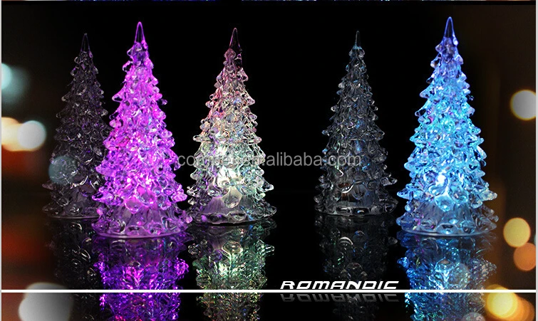 Luminous night market stalls selling toys colorful Crystal acrylic Christmas tree