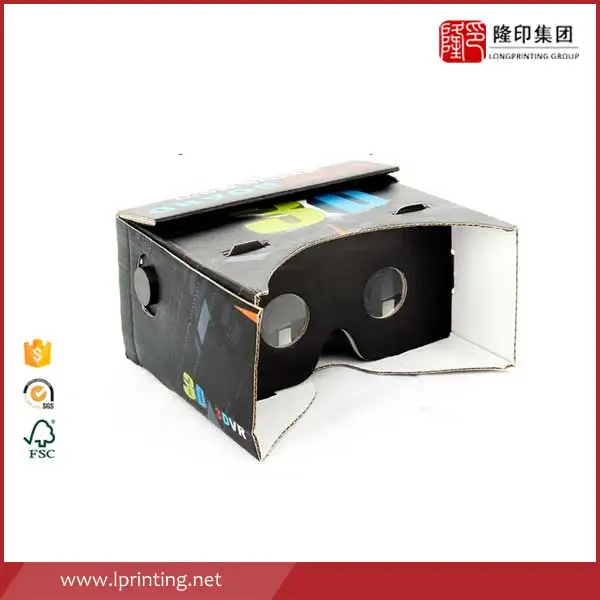 Картонная коробка виртуальной реальности с бесплатным дизайном 3D vr box google