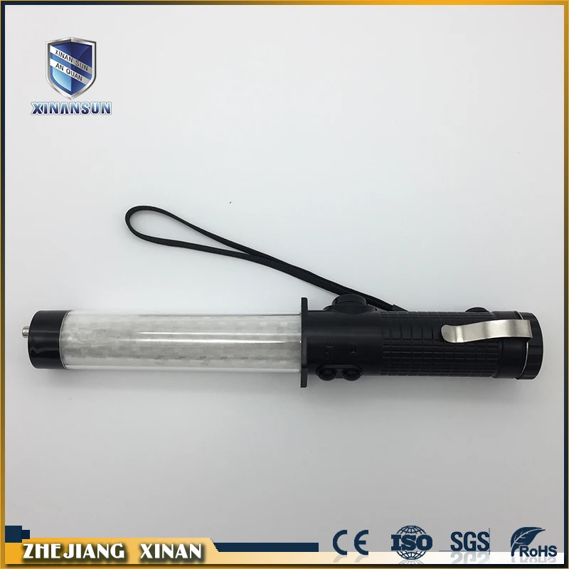 High quality police electric shock traffic led metal baton